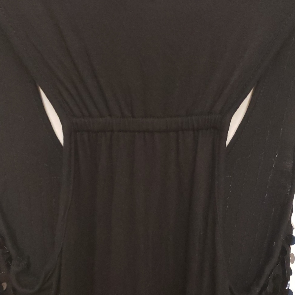 Black sequined tank top - Picture 3 of 6